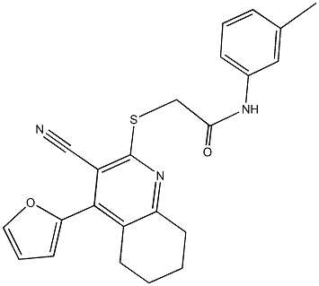 2-{[3-cyano-4-(2-furyl)-5,6,7,8-tetrahydro-2-quinolinyl]sulfanyl}-N-(3-methylphenyl)acetamide