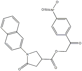  2-{4-nitrophenyl}-2-oxoethyl 1-(2-naphthyl)-5-oxo-3-pyrrolidinecarboxylate