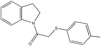 1-{[(4-methylphenyl)sulfanyl]acetyl}indoline 结构式