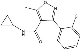 3-(2-chlorophenyl)-N-cyclopropyl-5-methyl-4-isoxazolecarboxamide Struktur