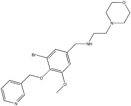 N-[3-bromo-5-methoxy-4-(3-pyridinylmethoxy)benzyl]-N-[2-(4-morpholinyl)ethyl]amine,,结构式