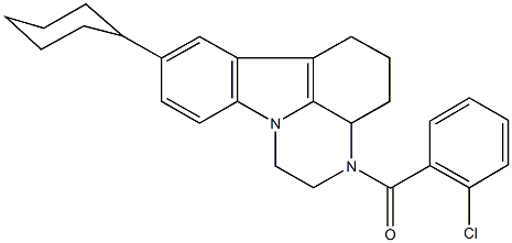  3-(2-chlorobenzoyl)-8-cyclohexyl-2,3,3a,4,5,6-hexahydro-1H-pyrazino[3,2,1-jk]carbazole