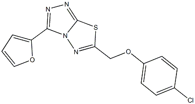 6-[(4-chlorophenoxy)methyl]-3-(2-furyl)[1,2,4]triazolo[3,4-b][1,3,4]thiadiazole 结构式