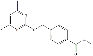 methyl 4-{[(4,6-dimethyl-2-pyrimidinyl)sulfanyl]methyl}benzoate 结构式