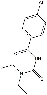 N'-(4-chlorobenzoyl)-N,N-diethylthiourea 化学構造式