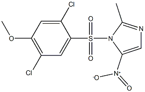 1-[(2,5-dichloro-4-methoxyphenyl)sulfonyl]-5-nitro-2-methyl-1H-imidazole Struktur