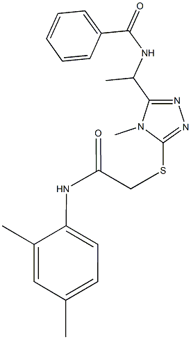 N-[1-(5-{[2-(2,4-dimethylanilino)-2-oxoethyl]sulfanyl}-4-methyl-4H-1,2,4-triazol-3-yl)ethyl]benzamide