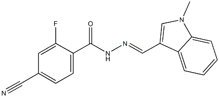 4-cyano-2-fluoro-N'-[(1-methyl-1H-indol-3-yl)methylene]benzohydrazide