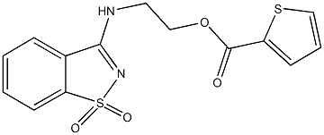 2-[(1,1-dioxido-1,2-benzisothiazol-3-yl)amino]ethyl 2-thiophenecarboxylate 结构式
