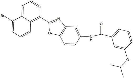 N-[2-(5-bromo-1-naphthyl)-1,3-benzoxazol-5-yl]-3-isopropoxybenzamide Struktur
