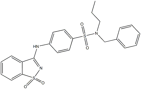 N-benzyl-4-[(1,1-dioxido-1,2-benzisothiazol-3-yl)amino]-N-propylbenzenesulfonamide