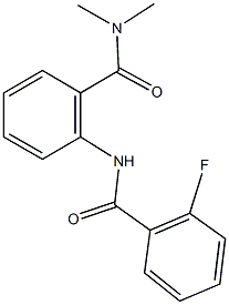 2-[(2-fluorobenzoyl)amino]-N,N-dimethylbenzamide Struktur