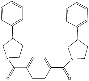 3-phenyl-1-{4-[(3-phenyl-1-pyrrolidinyl)carbonyl]benzoyl}pyrrolidine|