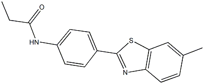 N-[4-(6-methyl-1,3-benzothiazol-2-yl)phenyl]propanamide Structure