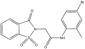 N-(4-bromo-2-methylphenyl)-2-(1,1-dioxido-3-oxo-1,2-benzisothiazol-2(3H)-yl)acetamide