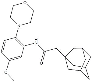 2-(1-adamantyl)-N-[5-methoxy-2-(4-morpholinyl)phenyl]acetamide Structure