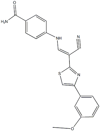 4-({2-cyano-2-[4-(3-methoxyphenyl)-1,3-thiazol-2-yl]vinyl}amino)benzamide