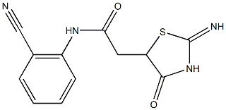 N-(2-cyanophenyl)-2-(2-imino-4-oxo-1,3-thiazolidin-5-yl)acetamide|