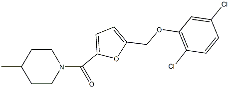 2,5-dichlorophenyl {5-[(4-methyl-1-piperidinyl)carbonyl]-2-furyl}methyl ether Struktur