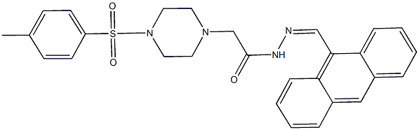 N'-(9-anthrylmethylene)-2-{4-[(4-methylphenyl)sulfonyl]-1-piperazinyl}acetohydrazide