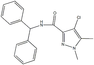 N-benzhydryl-4-chloro-1,5-dimethyl-1H-pyrazole-3-carboxamide Structure