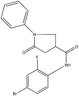  N-(4-bromo-2-fluorophenyl)-5-oxo-1-phenyl-3-pyrrolidinecarboxamide