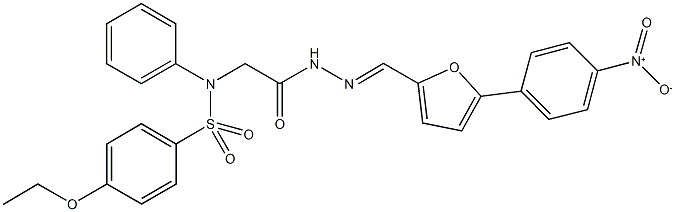 4-ethoxy-N-(2-{2-[(5-{4-nitrophenyl}-2-furyl)methylene]hydrazino}-2-oxoethyl)-N-phenylbenzenesulfonamide Structure