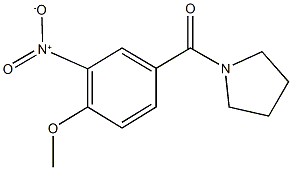 1-{3-nitro-4-methoxybenzoyl}pyrrolidine Struktur