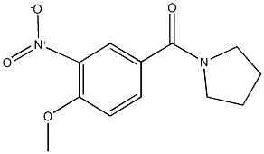 1-{3-nitro-4-methoxybenzoyl}pyrrolidine 结构式