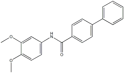 N-(3,4-dimethoxyphenyl)[1,1'-biphenyl]-4-carboxamide,,结构式