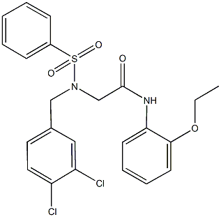 2-[(3,4-dichlorobenzyl)(phenylsulfonyl)amino]-N-(2-ethoxyphenyl)acetamide Struktur