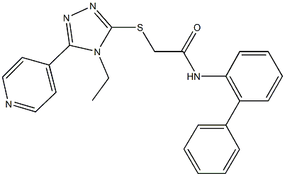 N-[1,1'-biphenyl]-2-yl-2-[(4-ethyl-5-pyridin-4-yl-4H-1,2,4-triazol-3-yl)sulfanyl]acetamide|