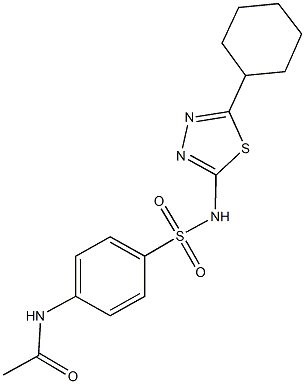 N-(4-{[(5-cyclohexyl-1,3,4-thiadiazol-2-yl)amino]sulfonyl}phenyl)acetamide