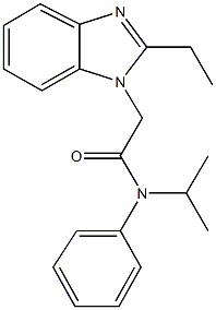 2-(2-ethyl-1H-benzimidazol-1-yl)-N-isopropyl-N-phenylacetamide Structure