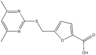 5-{[(4,6-dimethyl-2-pyrimidinyl)sulfanyl]methyl}-2-furoic acid Structure