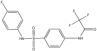 2,2,2-trifluoro-N-{4-[(4-fluoroanilino)sulfonyl]phenyl}acetamide,,结构式