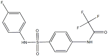 2,2,2-trifluoro-N-{4-[(4-fluoroanilino)sulfonyl]phenyl}acetamide Struktur