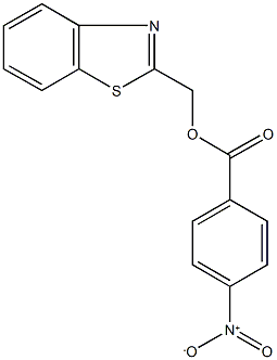 1,3-benzothiazol-2-ylmethyl 4-nitrobenzoate,,结构式