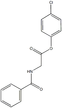 4-chlorophenyl (benzoylamino)acetate,,结构式