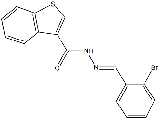 N'-(2-bromobenzylidene)-1-benzothiophene-3-carbohydrazide,,结构式