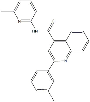 2-(3-methylphenyl)-N-(6-methyl-2-pyridinyl)-4-quinolinecarboxamide Struktur
