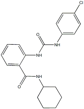 2-{[(4-chloroanilino)carbonyl]amino}-N-cyclohexylbenzamide