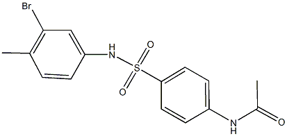 N-{4-[(3-bromo-4-methylanilino)sulfonyl]phenyl}acetamide 化学構造式
