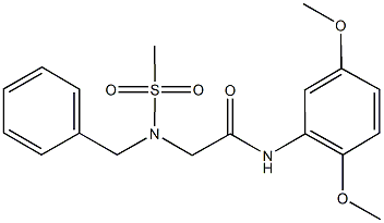 2-[benzyl(methylsulfonyl)amino]-N-(2,5-dimethoxyphenyl)acetamide