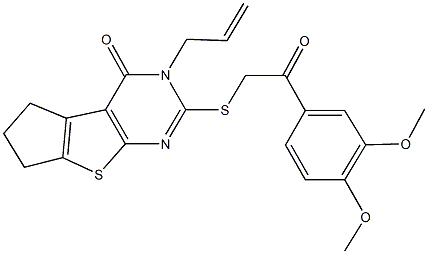 3-allyl-2-{[2-(3,4-dimethoxyphenyl)-2-oxoethyl]sulfanyl}-3,5,6,7-tetrahydro-4H-cyclopenta[4,5]thieno[2,3-d]pyrimidin-4-one