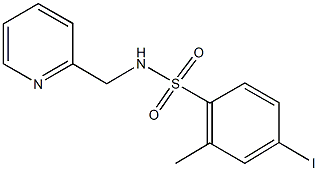 4-iodo-2-methyl-N-(2-pyridinylmethyl)benzenesulfonamide 结构式