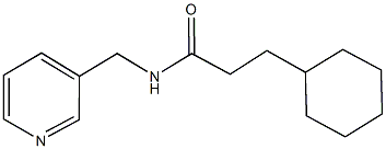 3-cyclohexyl-N-(3-pyridinylmethyl)propanamide,,结构式