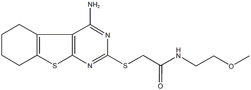 2-[(4-amino-5,6,7,8-tetrahydro[1]benzothieno[2,3-d]pyrimidin-2-yl)sulfanyl]-N-(2-methoxyethyl)acetamide