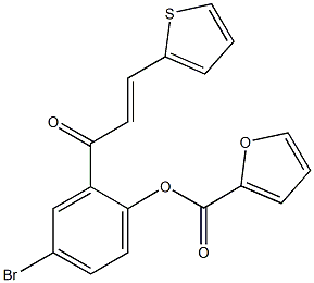 4-bromo-2-[3-(2-thienyl)acryloyl]phenyl 2-furoate Struktur