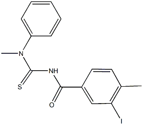 N'-(3-iodo-4-methylbenzoyl)-N-methyl-N-phenylthiourea Structure